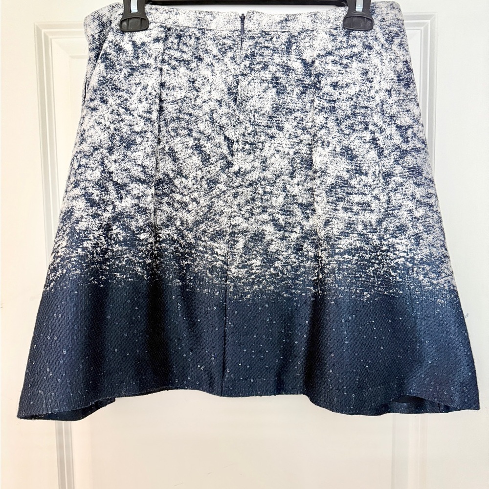 Banana Rep: Blue & White Gradient Sequin Skirt - Picture 2 of 4